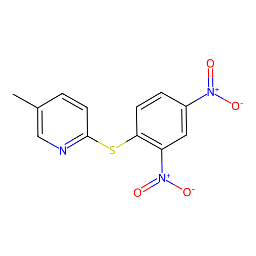 2-({2,4-Bisnitrophenyl}sulfanyl)-5-methylpyridine structure