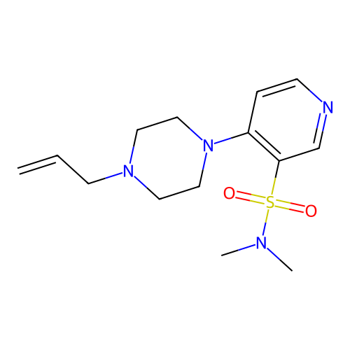 4-(4-allyl-1-piperazinyl)-N,N-dimethyl-3-pyridinesulfonamide structure