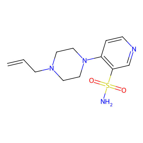 4-(4-Allyl-1-piperazinyl)-3-pyridinesulfonamide structure