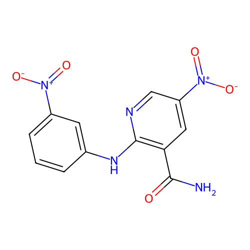 5-Nitro-2-{3-nitroanilino}nicotinamide structure