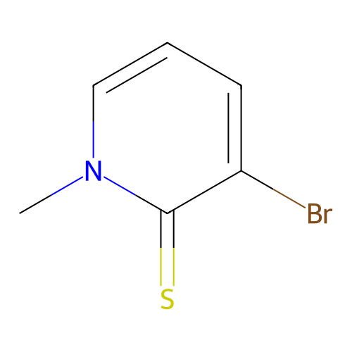 3-Bromo-1-methylpyridine-2-thione structure