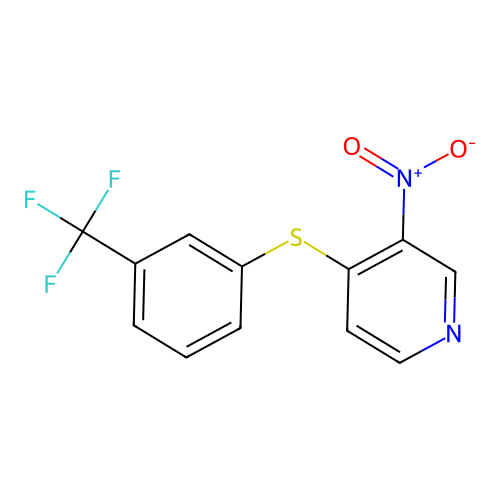 3-Nitro-4-{[3-(trifluoromethyl)phenyl]sulfanyl}pyridine structure
