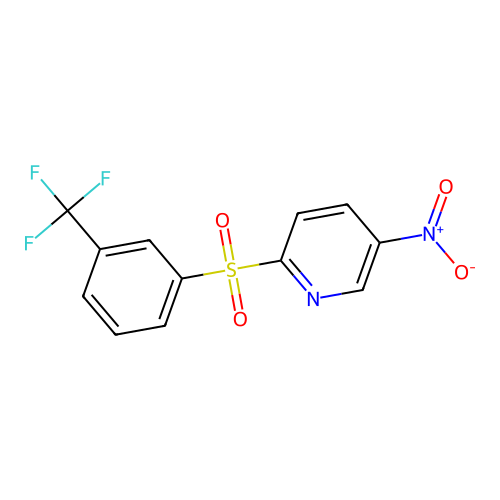 5-Nitro-2-{[3-(trifluoromethyl)phenyl]sulfonyl}pyridine structure