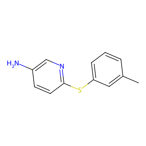 6-(3-Methylphenyl)sulfanylpyridin-3-amine structure