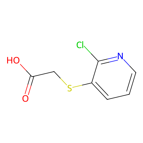 [(2-Chloro-3-pyridinyl)sulfanyl]acetic acid structure