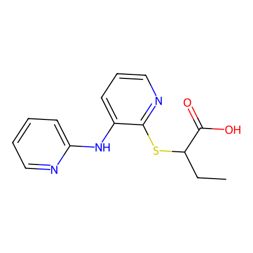 2-{[3-(2-Pyridinylamino)-2-pyridinyl]sulfanyl}butanoic acid structure