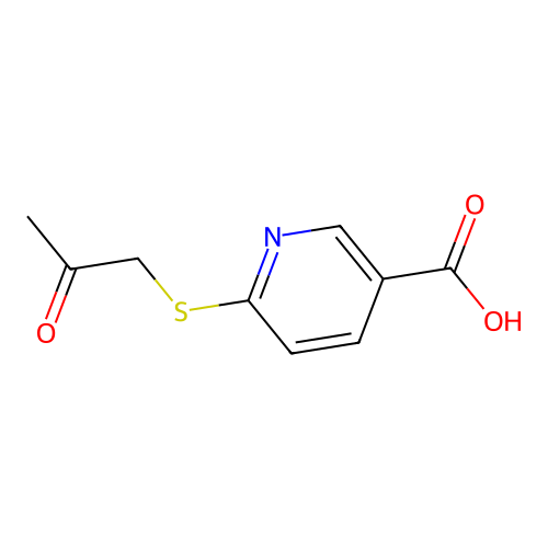 6-[(2-Oxopropyl)sulfanyl]nicotinic acid structure