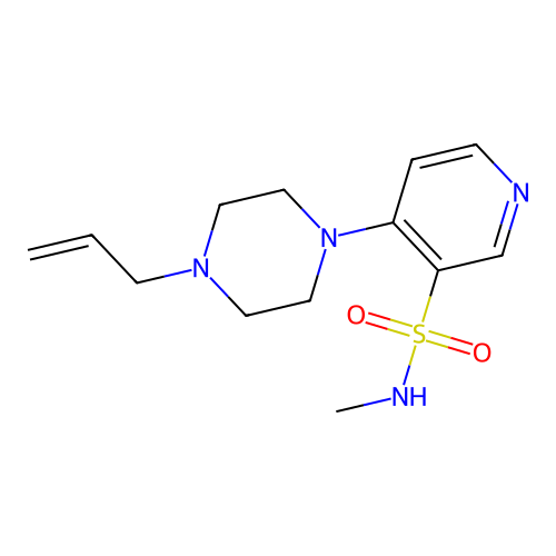 4-(4-allyl-1-piperazinyl)-N-methyl-3-pyridinesulfonamide structure