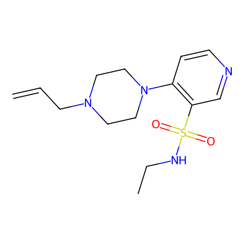 4-(4-allyl-1-piperazinyl)-N-ethyl-3-pyridinesulfonamide structure