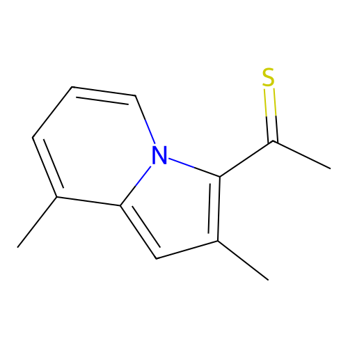 1-(2,8-Dimethyl-3-indolizinyl)ethanethione structure