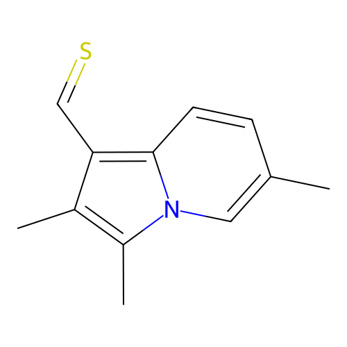 2,3,6-Trimethylindolizine-1-carbothialdehyde structure