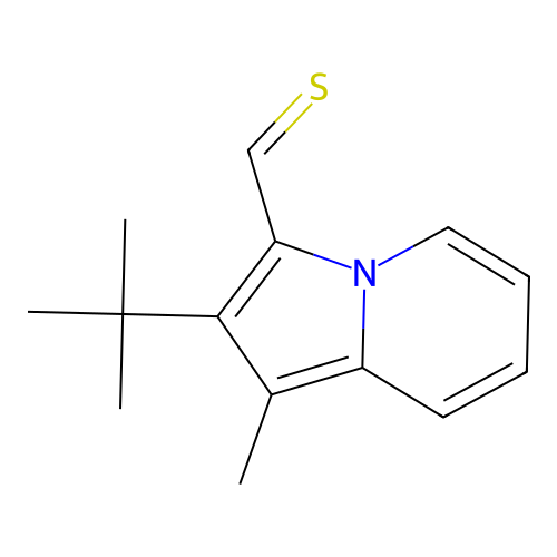 2-Tert-butyl-1-methyl-3-indolizinecarbothialdehyde structure