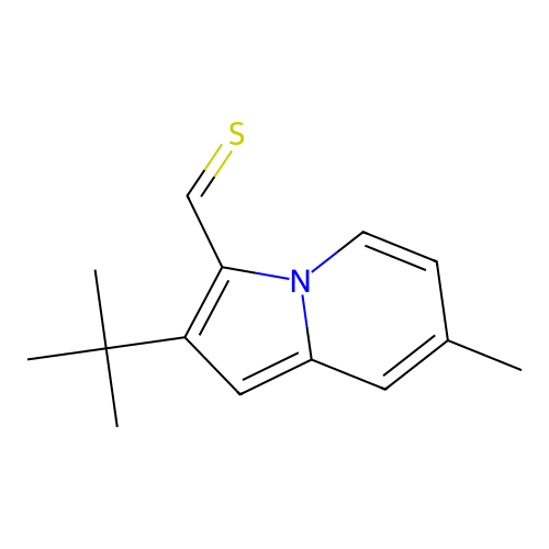 2-Tert-butyl-7-methyl-3-indolizinecarbothialdehyde structure