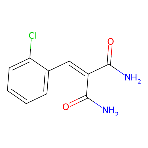 [(2-Chlorophenyl)methylene]methane-1,1-dicarboxamide structure