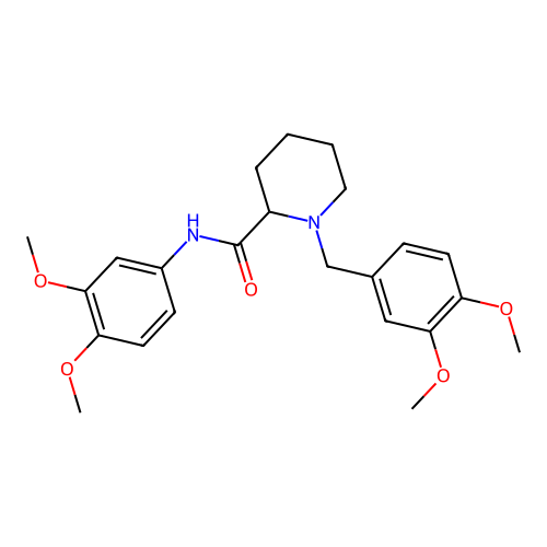 1-(3,4-dimethoxybenzyl)-N-(3,4-dimethoxyphenyl)piperidine-2-carboxamide structure