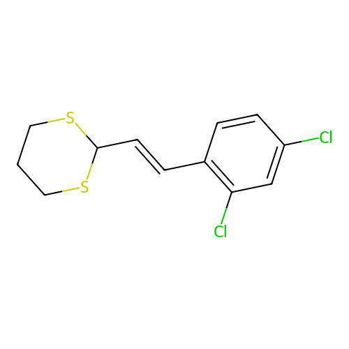2-[2-(2,4-Dichlorophenyl)ethenyl]-1,3-dithiane structure