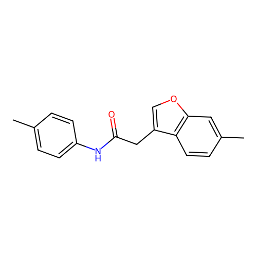 2-(6-methyl-1-benzofuran-3-yl)-N-(4-methylphenyl)acetamide structure