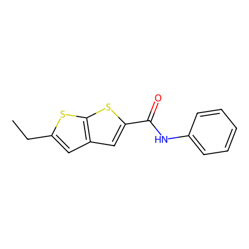5-ethyl-N-phenylthieno[2,3-b]thiophene-2-carboxamide structure