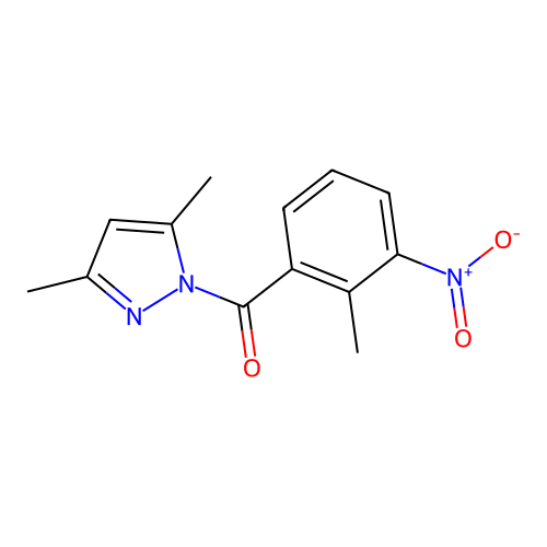 (3,5-Dimethyl-pyrazol-1-yl)-(2-methyl-3-nitro-phenyl)-methanone structure