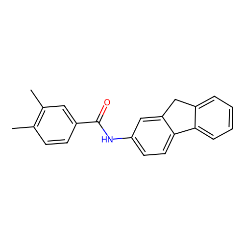 N-(9H-fluoren-2-yl)-3,4-dimethylbenzamide structure