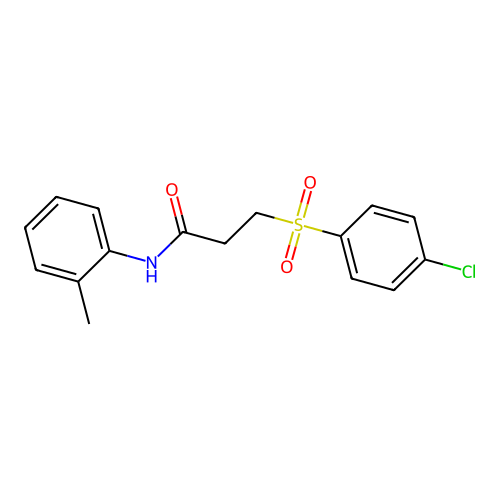 3-[(4-chlorophenyl)sulfonyl]-N-(2-methylphenyl)propanamide structure