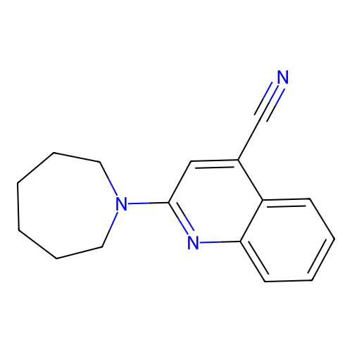 2-(Azepan-1-yl)quinoline-4-carbonitrile structure