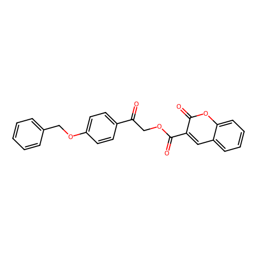 2-[4-(benzyloxy)phenyl]-2-oxoethyl 2-oxo-2H-chromene-3-carboxylate structure