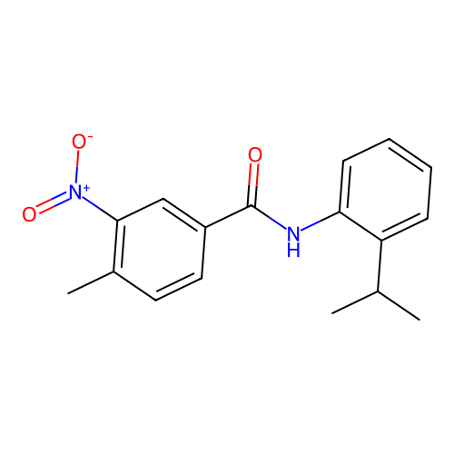 4-methyl-3-nitro-N-(2-propan-2-ylphenyl)benzamide structure
