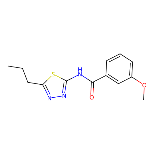 3-methoxy-N-(5-propyl-1,3,4-thiadiazol-2-yl)benzamide structure