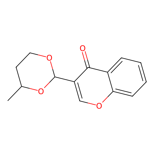 3-(4-methyl-1,3-dioxan-2-yl)-4H-chromen-4-one structure