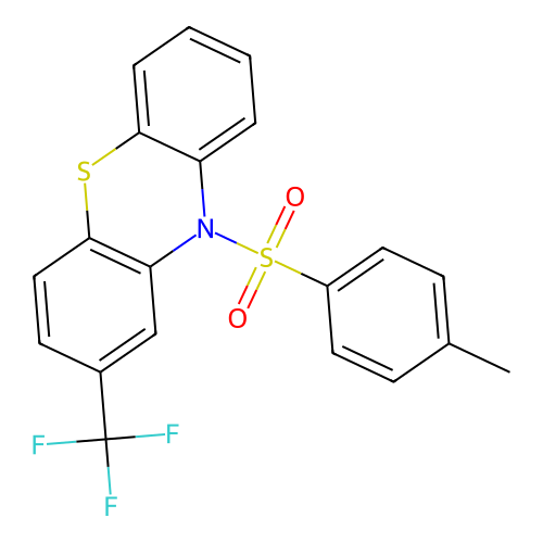 10-[(4-methylphenyl)sulfonyl]-2-(trifluoromethyl)-10H-phenothiazine structure