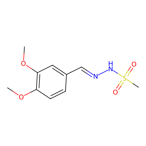 N-[(3,4-dimethoxyphenyl)methylideneamino]methanesulfonamide structure
