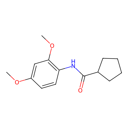 N-(2,4-dimethoxyphenyl)cyclopentanecarboxamide structure