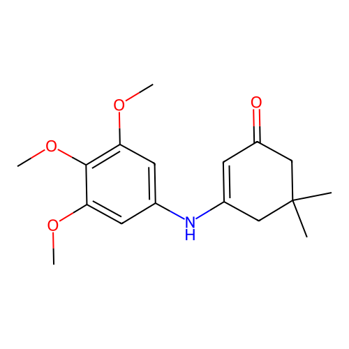 5,5-Dimethyl-3-[(3,4,5-trimethoxyphenyl)amino]cyclohex-2-en-1-one structure