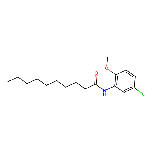 N-(5-chloro-2-methoxyphenyl)decanamide structure