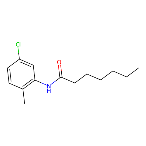 N-(5-chloro-2-methylphenyl)heptanamide structure