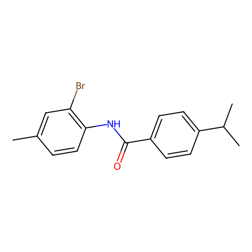 N-(2-bromo-4-methylphenyl)-4-isopropylbenzamide structure
