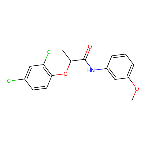 2-(2,4-dichlorophenoxy)-N-(3-methoxyphenyl)propanamide structure