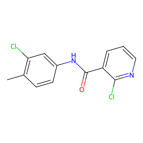 2-chloro-N-(3-chloro-4-methylphenyl)pyridine-3-carboxamide structure