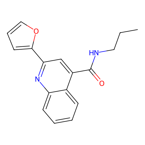 2-(furan-2-yl)-N-propylquinoline-4-carboxamide structure