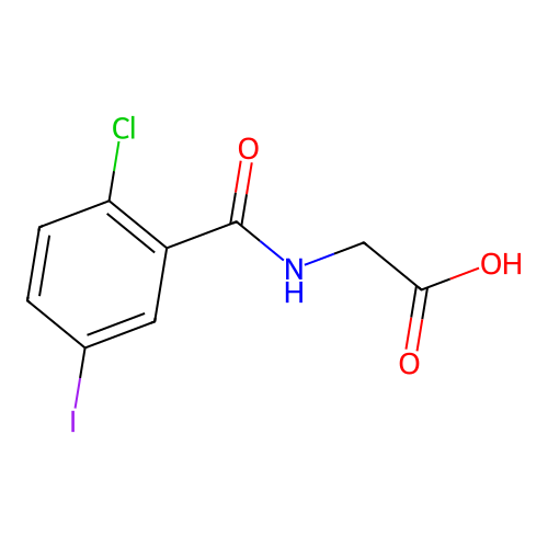 2-[(2-Chloro-5-iodobenzoyl)amino]acetic acid structure
