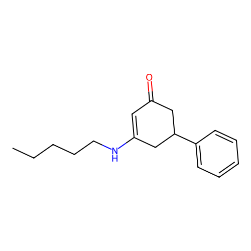 3-(Pentylamino)-5-phenylcyclohex-2-en-1-one structure