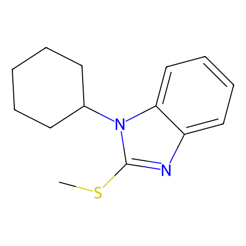 1-Cyclohexyl-2-methylsulfanylbenzimidazole structure