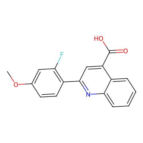 2-(2-Fluoro-4-methoxyphenyl)quinoline-4-carboxylic acid structure