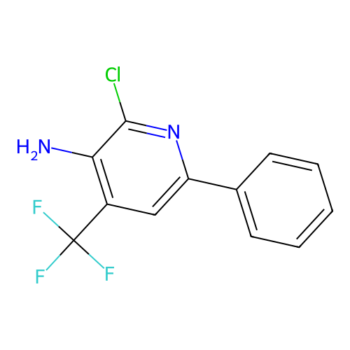 2-Chloro-6-phenyl-4-(trifluoromethyl)-3-pyridinamine structure