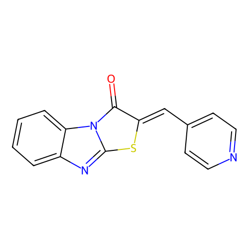 (2Z)-2-(pyridin-4-ylmethylidene)-[1,3]thiazolo[3,2-a]benzimidazol-1-one structure