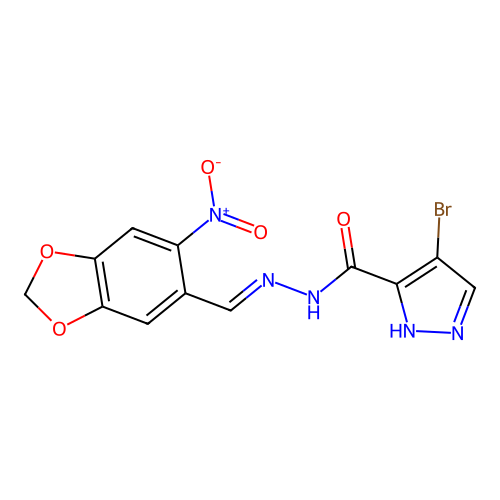 C12H8BrN5O5 structure