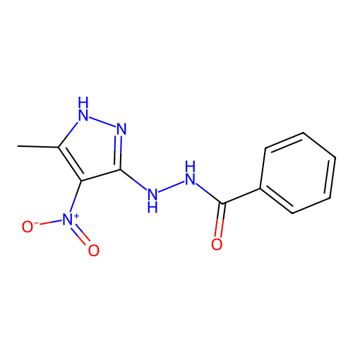 N'-(3-Methyl-4-nitro-1H-pyrazol-5-yl)benzohydrazide structure