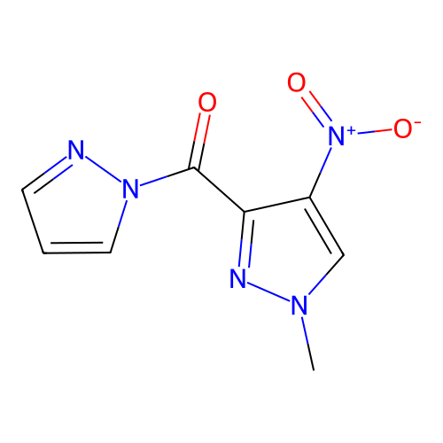 (1-methyl-4-nitro-1H-pyrazol-3-yl)(1H-pyrazol-1-yl)methanone structure