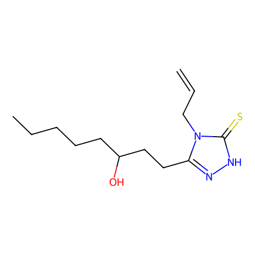 1-[4-(prop-2-en-1-yl)-5-sulfanyl-4H-1,2,4-triazol-3-yl]octan-3-ol structure